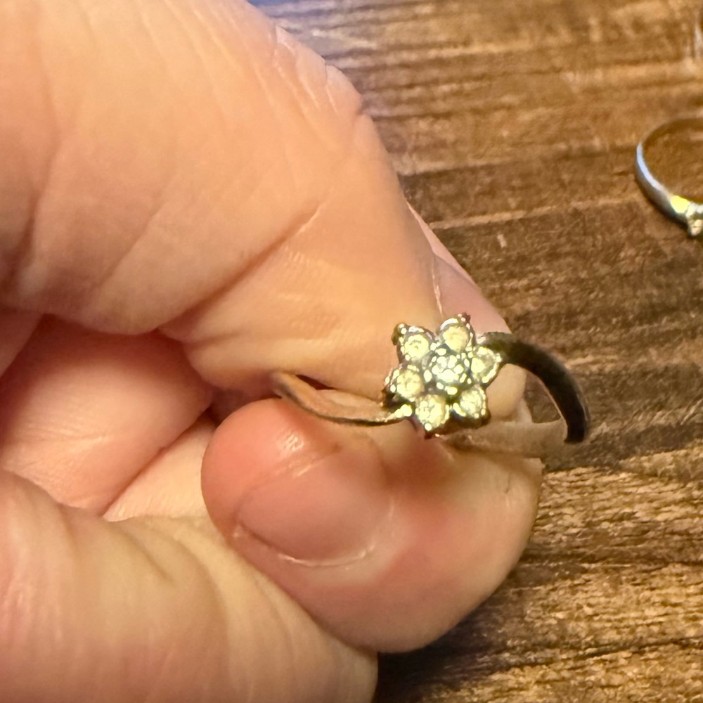 Elegant White Sapphire Floral Promise Ring